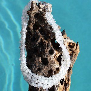 The Cleopatra Collection/ White-Clear Quartz Necklace